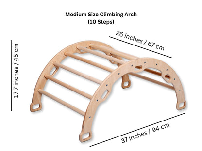 Montessori Indoor Playground | Pikler Triangle & Climbing Arch & 2in1 Ramp & Pillow