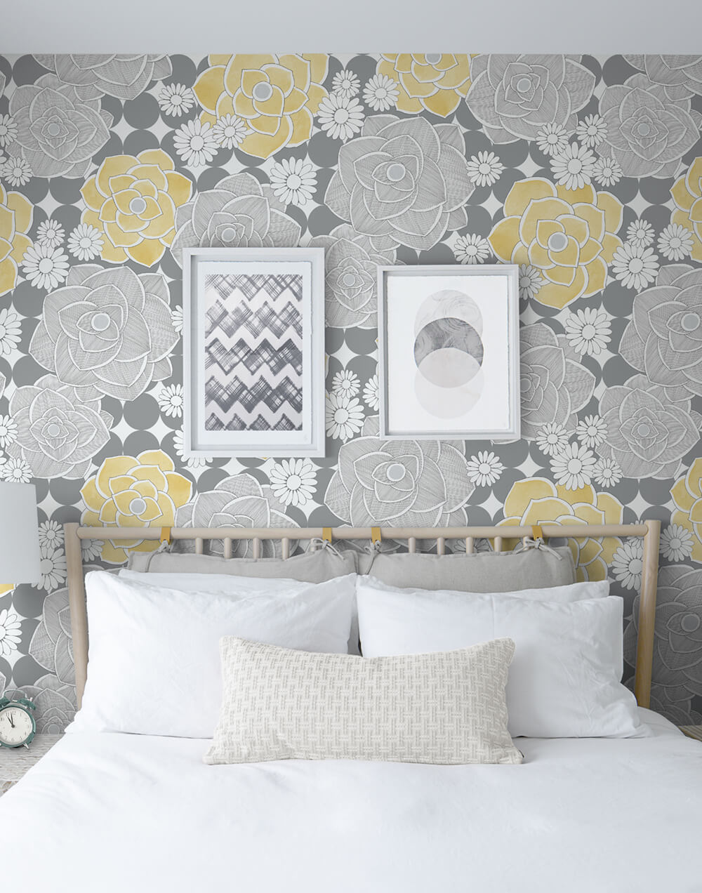 Retro Floral Peel and Stick Removable Wallpaper