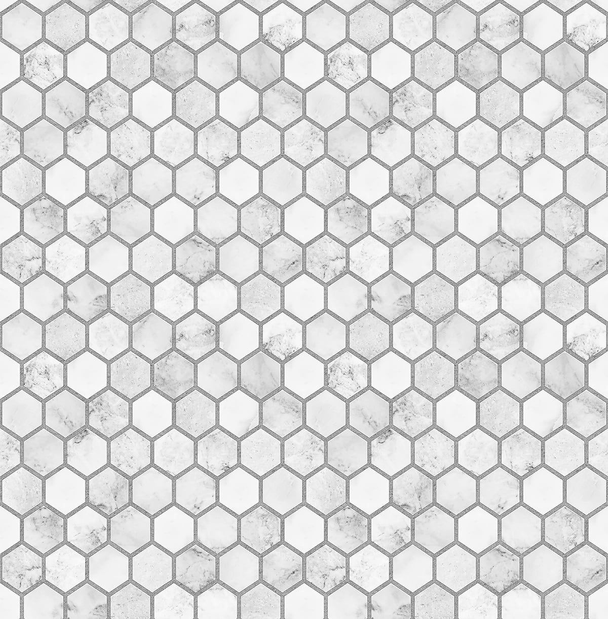 Marble Hexagon Faux Peel and Stick Removable Wallpaper