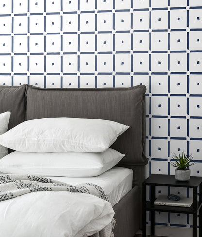 Check and Spot Geometric Peel and Stick Removable Wallpaper