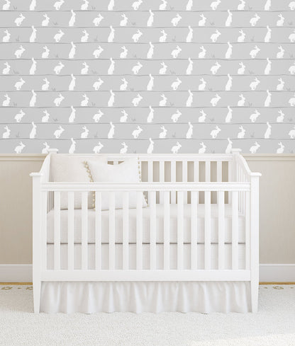 Bunny Trail Nursery Peel and Stick Removable Wallpaper