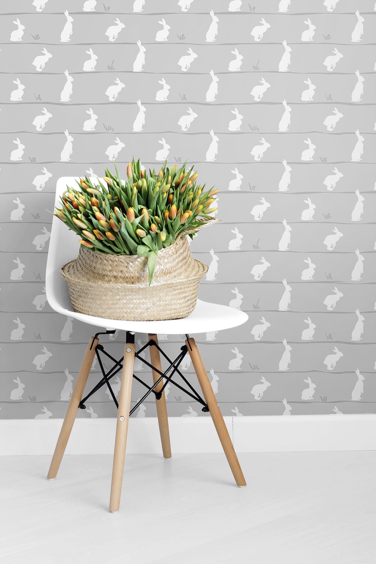 Bunny Trail Nursery Peel and Stick Removable Wallpaper