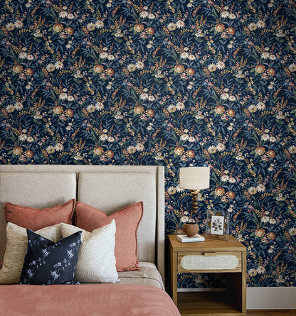 Vintage Floral Peel and Stick Removable Wallpaper