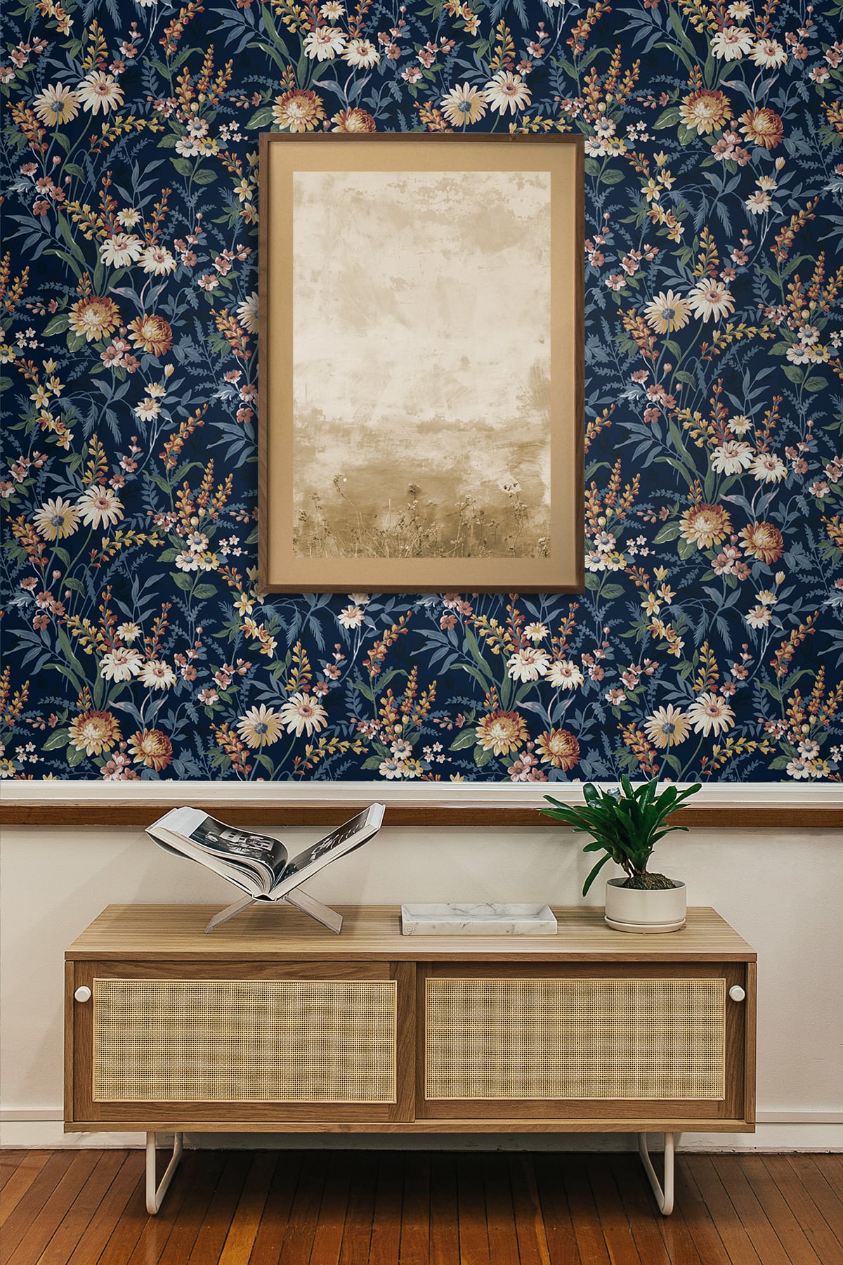 Vintage Floral Peel and Stick Removable Wallpaper