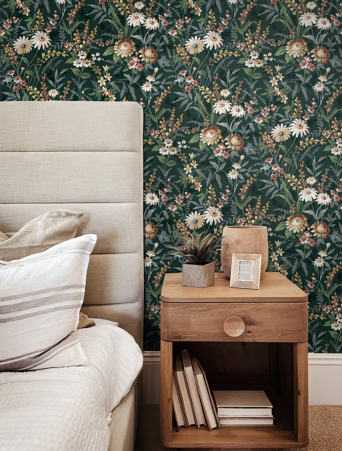 Vintage Floral Peel and Stick Removable Wallpaper