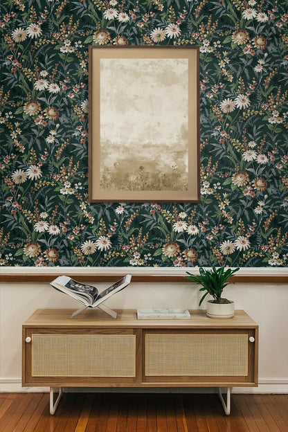 Vintage Floral Peel and Stick Removable Wallpaper