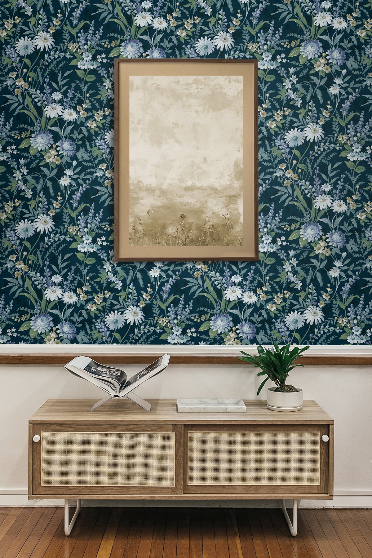 Vintage Floral Peel and Stick Removable Wallpaper