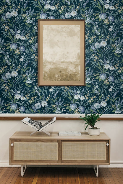 Vintage Floral Peel and Stick Removable Wallpaper