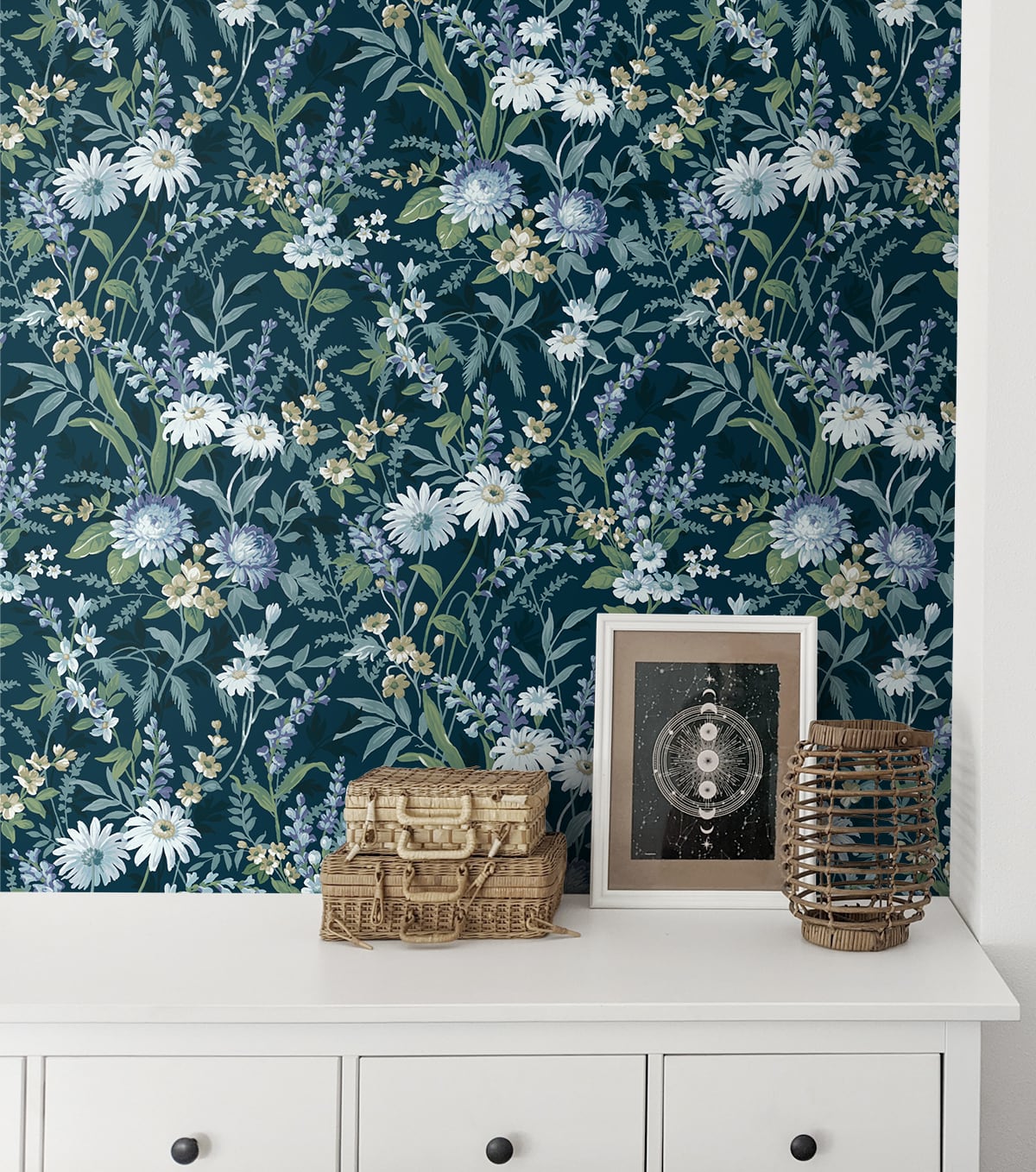 Vintage Floral Peel and Stick Removable Wallpaper