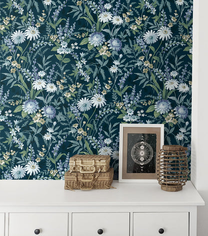 Vintage Floral Peel and Stick Removable Wallpaper