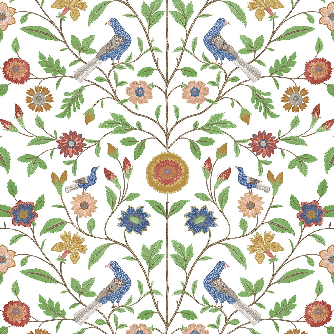 Bird Toile Peel and Stick Removable Wallpaper