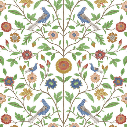 Bird Toile Peel and Stick Removable Wallpaper