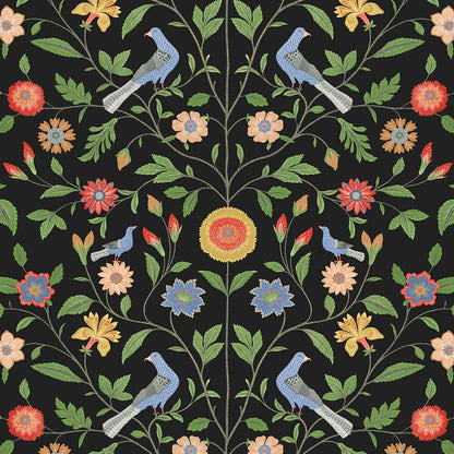 Bird Toile Peel and Stick Removable Wallpaper