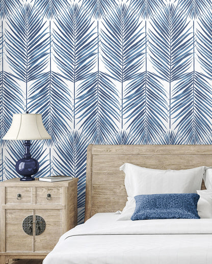 Paradise Palms Premium Screen Printed Peel and Stick Removable Wallpaper