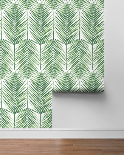 Paradise Palms Premium Screen Printed Peel and Stick Removable Wallpaper