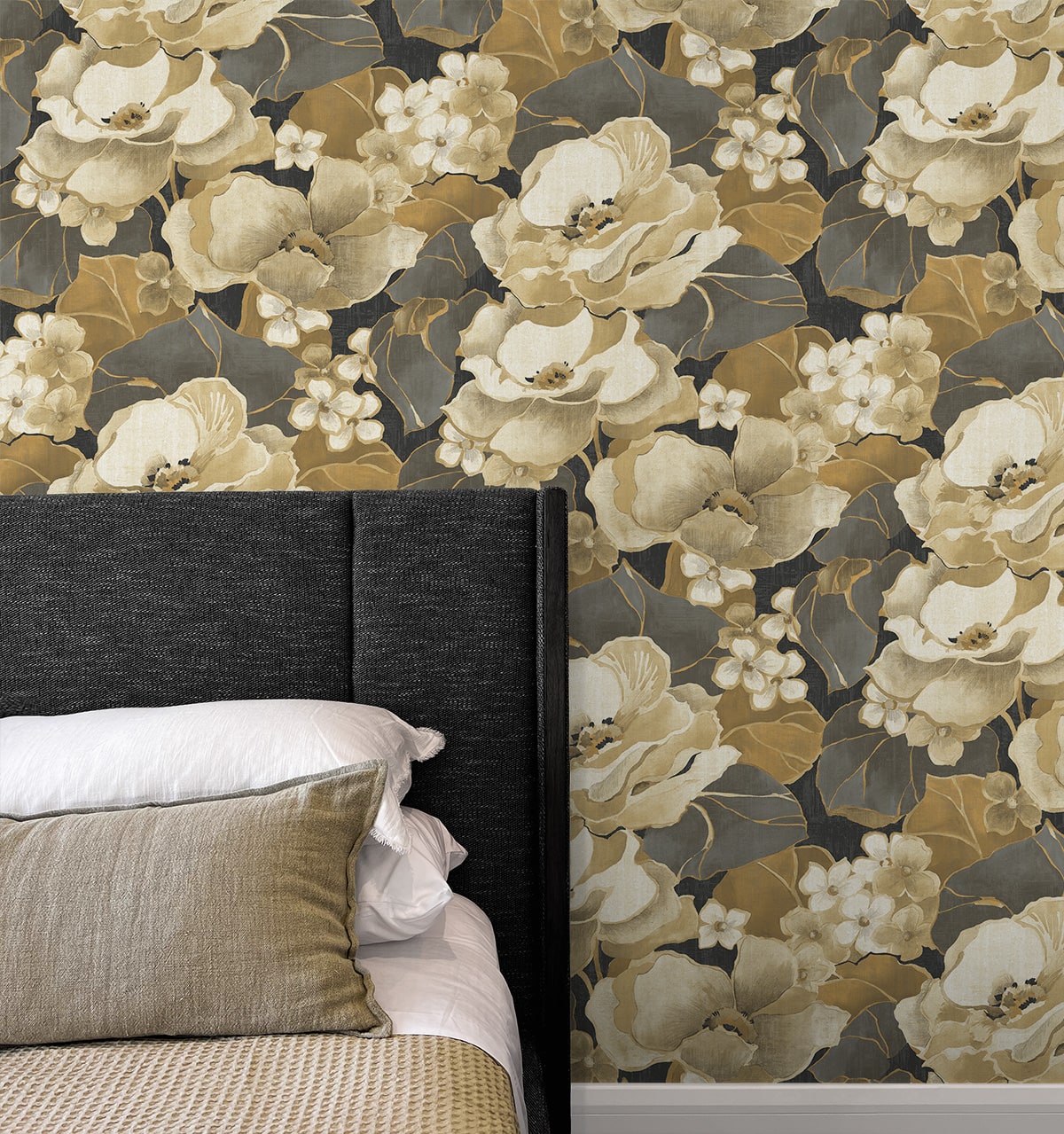 Nouveau Floral Peel and Stick Removable Wallpaper