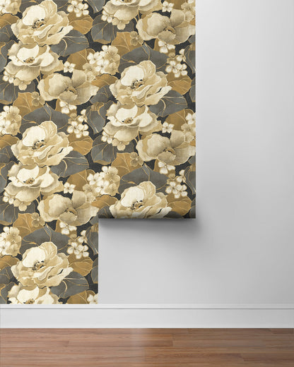 Nouveau Floral Peel and Stick Removable Wallpaper