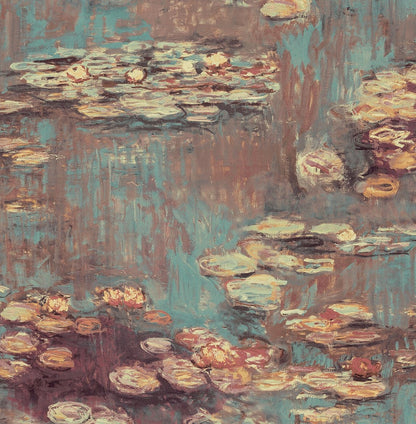 Lily Pond Impressionistic Peel and Stick Removable Wallpaper
