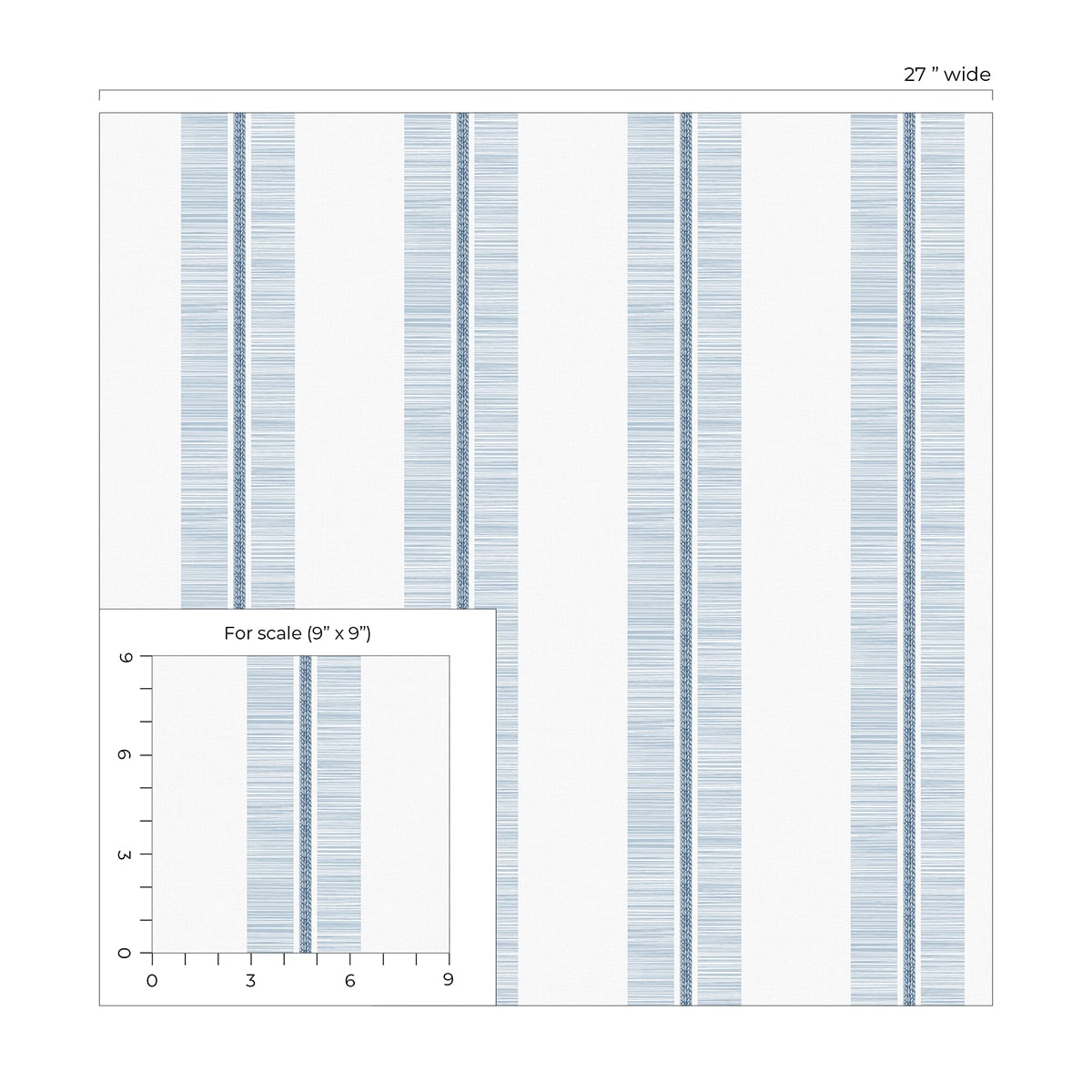 Beach Towel Stripe Premium Screen Printed Peel and Stick Removable Wallpaper