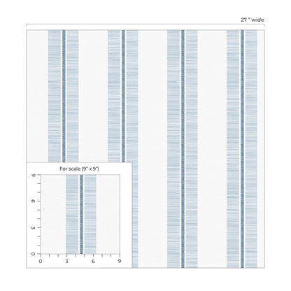 Beach Towel Stripe Premium Screen Printed Peel and Stick Removable Wallpaper