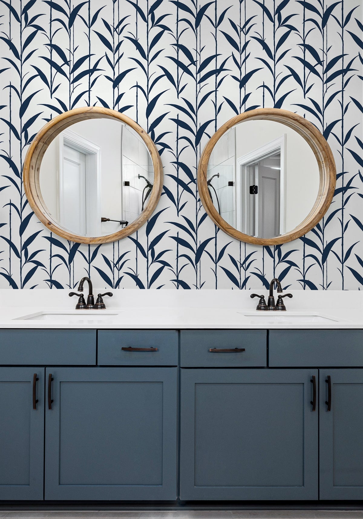 Bamboo Silhouette Premium Screen Printed Peel and Stick Removable Wallpaper