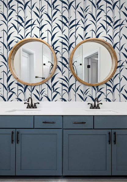 Bamboo Silhouette Premium Screen Printed Peel and Stick Removable Wallpaper