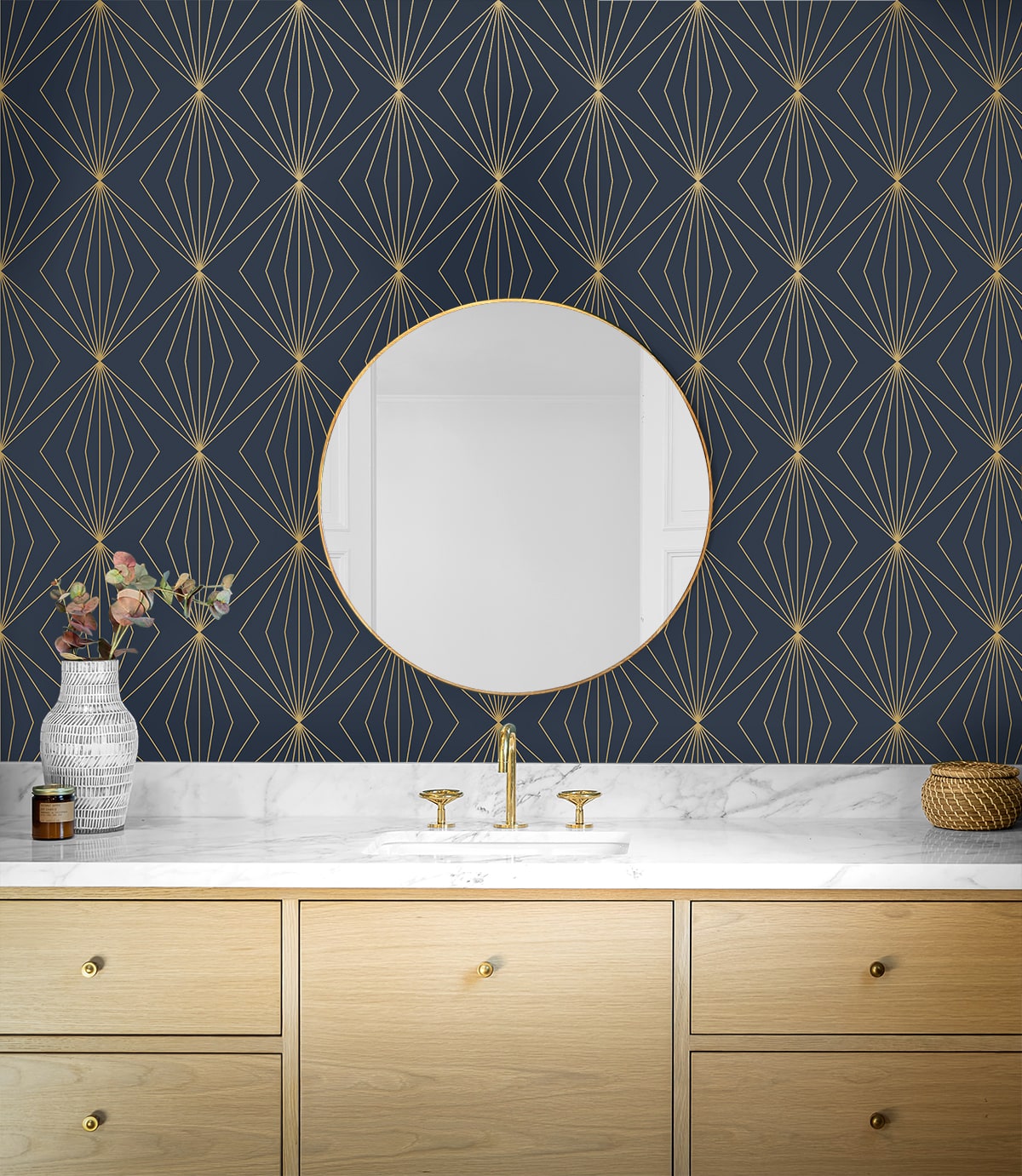 Gem Geometric Premium Peel and Stick Removable Wallpaper