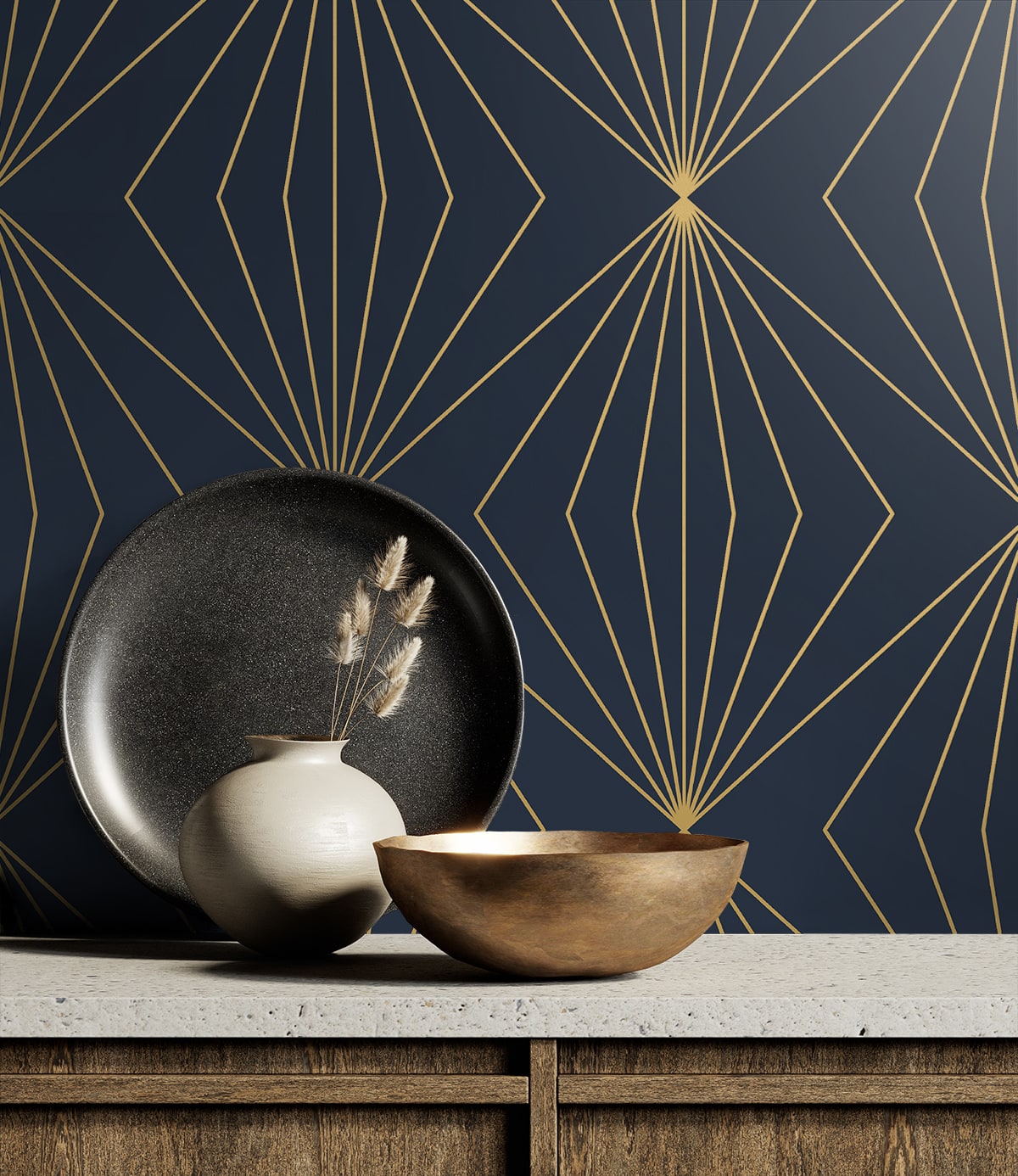 Gem Geometric Premium Peel and Stick Removable Wallpaper