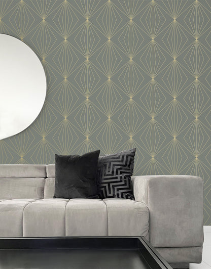 Gem Geometric Premium Peel and Stick Removable Wallpaper
