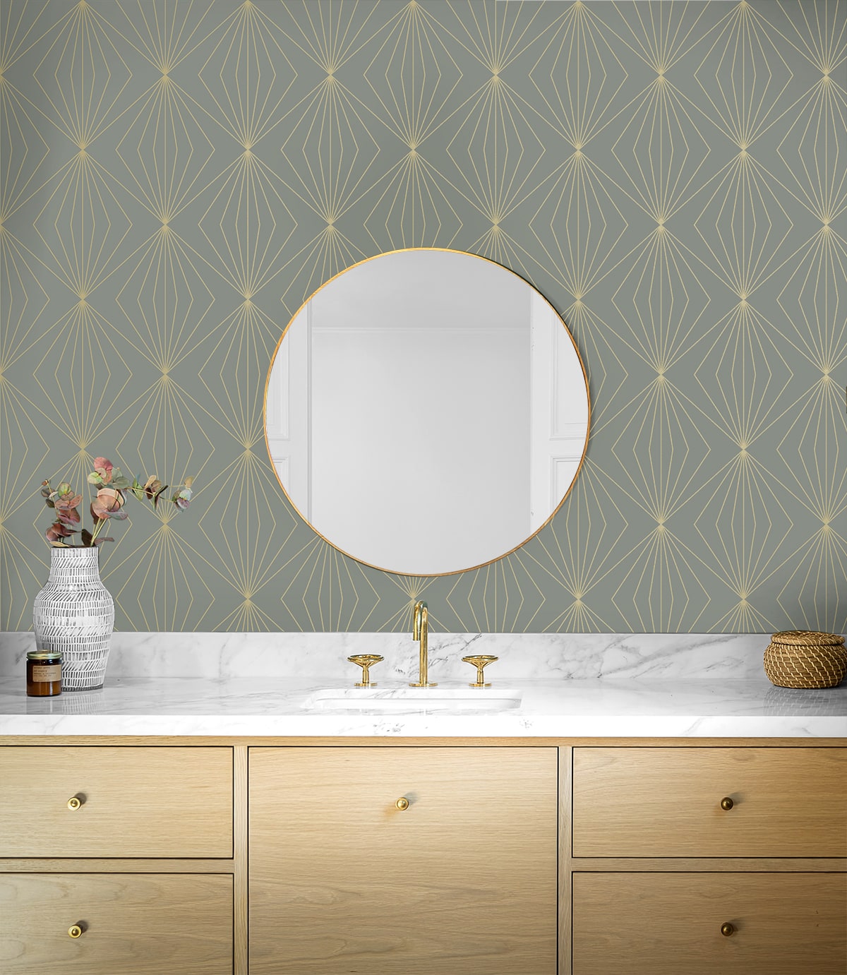 Gem Geometric Premium Peel and Stick Removable Wallpaper
