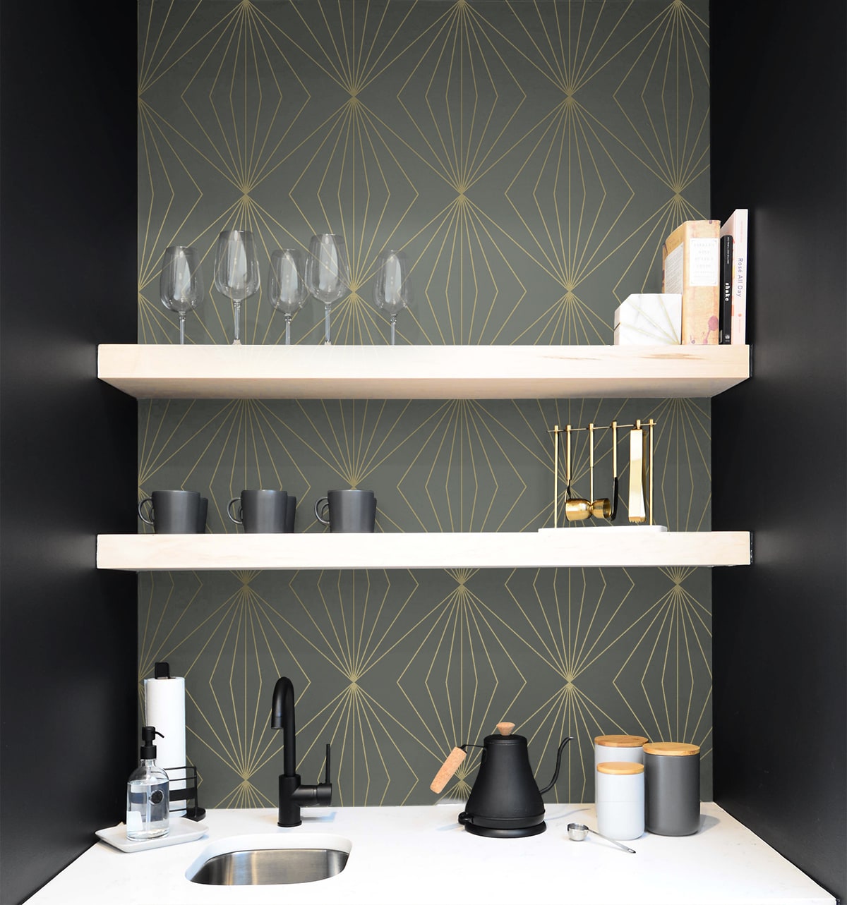 Gem Geometric Premium Peel and Stick Removable Wallpaper