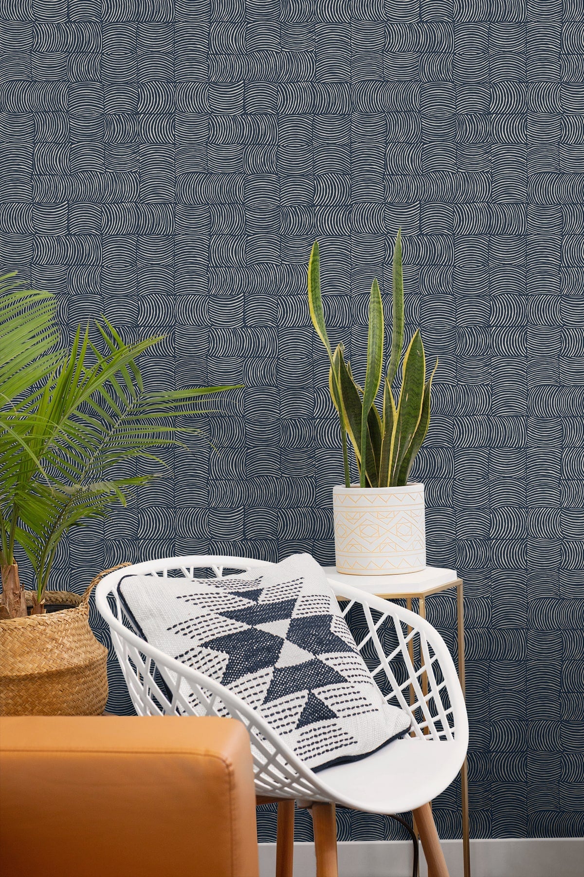 Organic Squares Geometric Premium Peel and Stick Removable Wallpaper