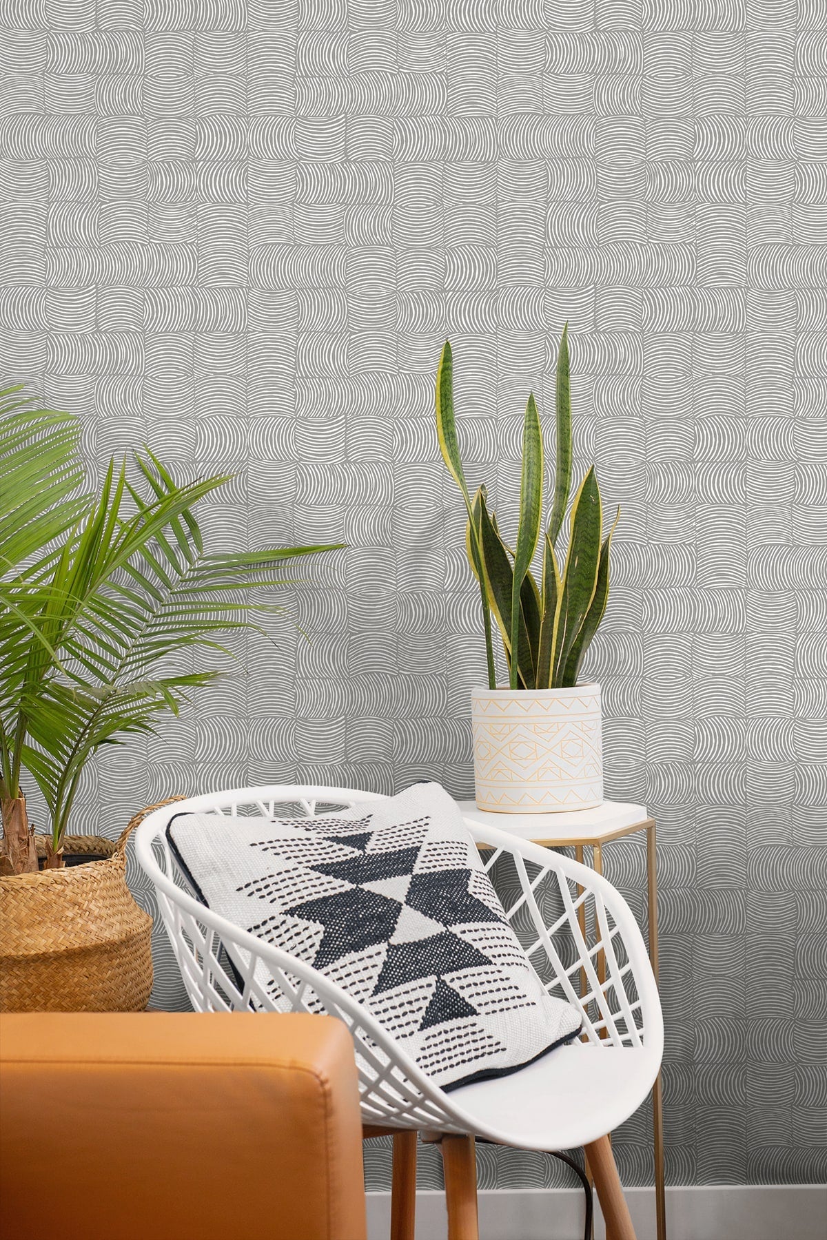Organic Squares Geometric Premium Peel and Stick Removable Wallpaper
