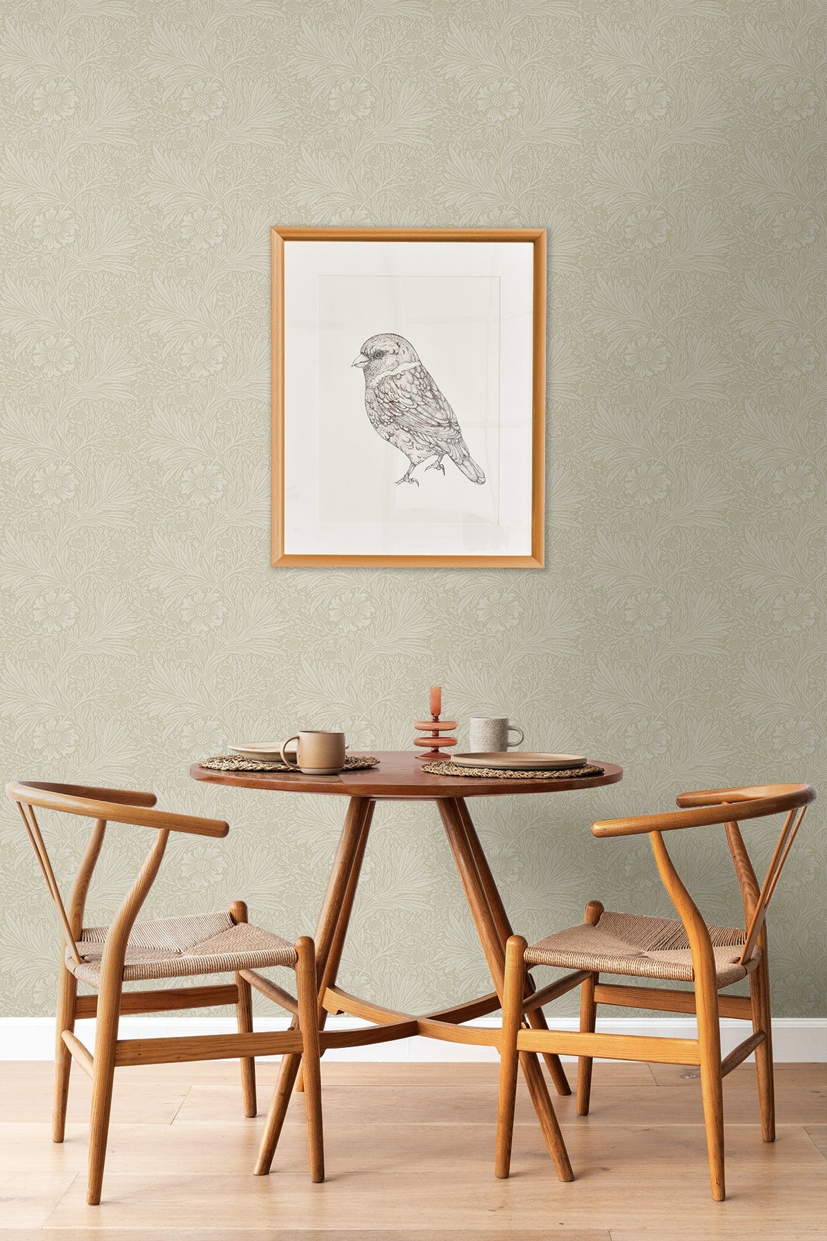 Marigold Garden Vintage Premium Peel and Stick Removable Wallpaper