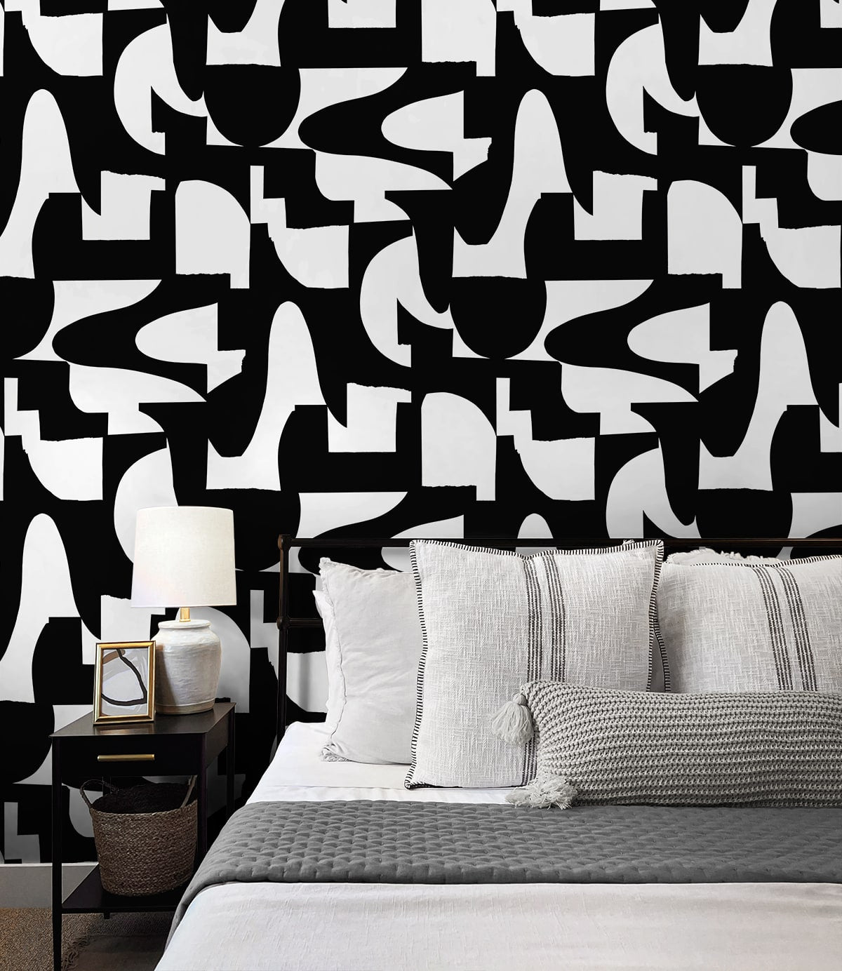 Organic Geometric Premium Peel and Stick Removable Wallpaper