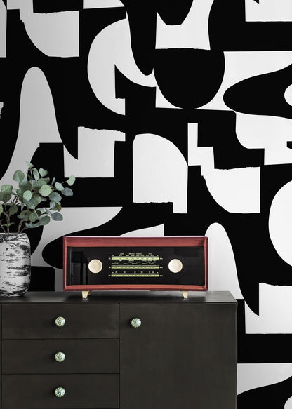 Organic Geometric Premium Peel and Stick Removable Wallpaper