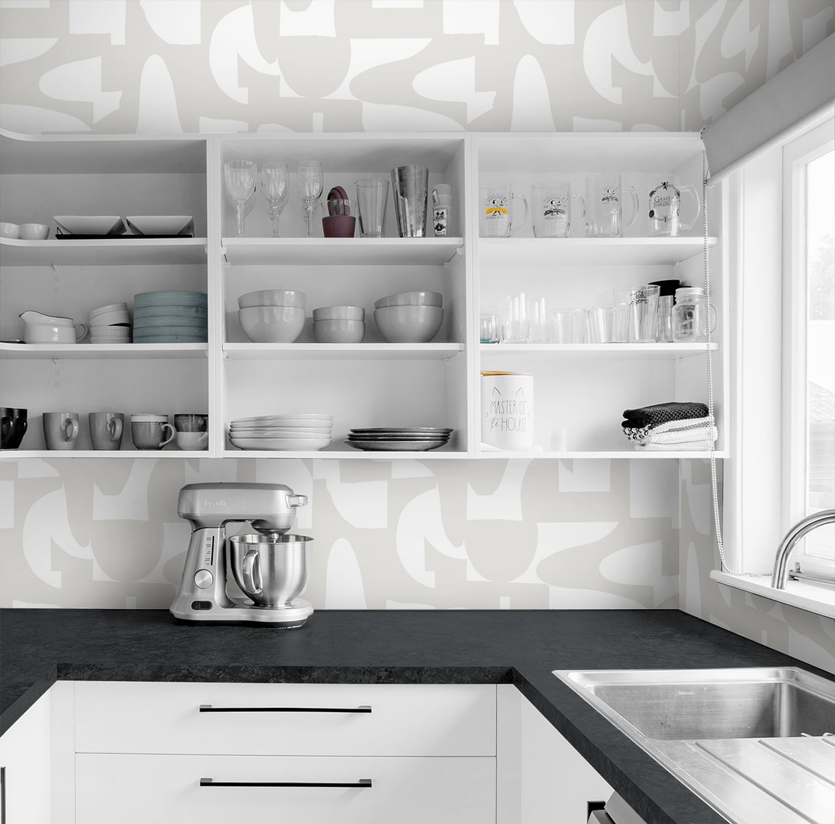 Organic Geometric Premium Peel and Stick Removable Wallpaper