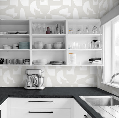 Organic Geometric Premium Peel and Stick Removable Wallpaper