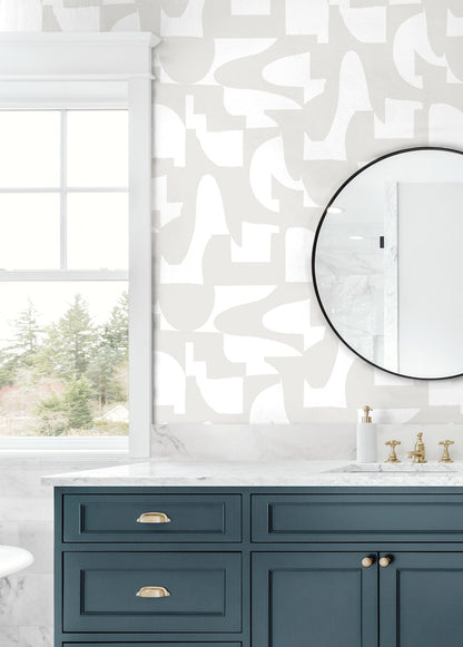 Organic Geometric Premium Peel and Stick Removable Wallpaper