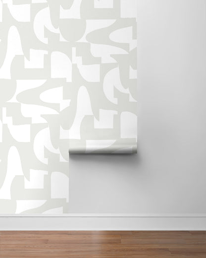 Organic Geometric Premium Peel and Stick Removable Wallpaper