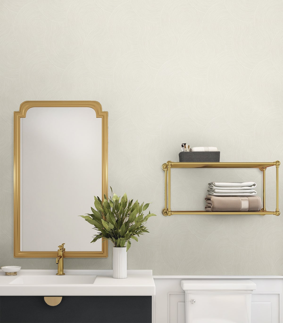 Swirl Geo Premium Peel and Stick Removable Wallpaper