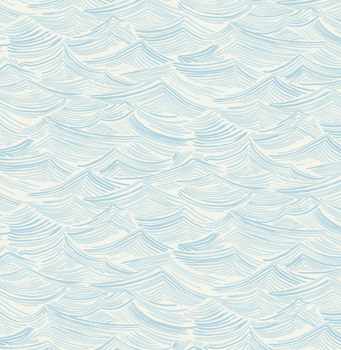 Bayside Waves Coastal Peel and Stick Removable Wallpaper
