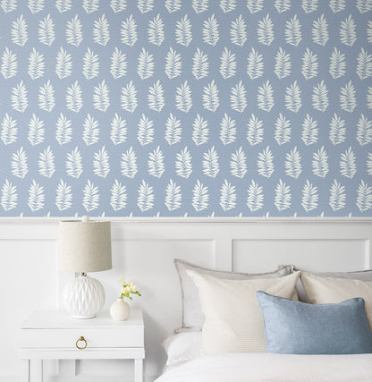 Pinnate Leaf Silhouette Premium Peel and Stick Removable Wallpaper