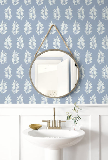 Pinnate Leaf Silhouette Premium Peel and Stick Removable Wallpaper