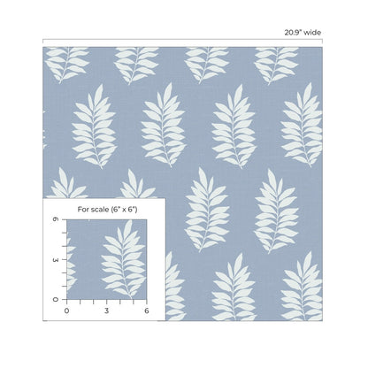 Pinnate Leaf Silhouette Premium Peel and Stick Removable Wallpaper