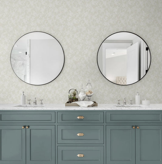 Tonal Floral Peel and Stick Removable Wallpaper