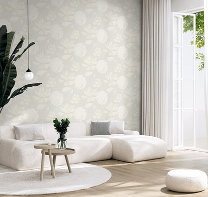 Lotus Garden Floral Premium Peel and Stick Removable Wallpaper