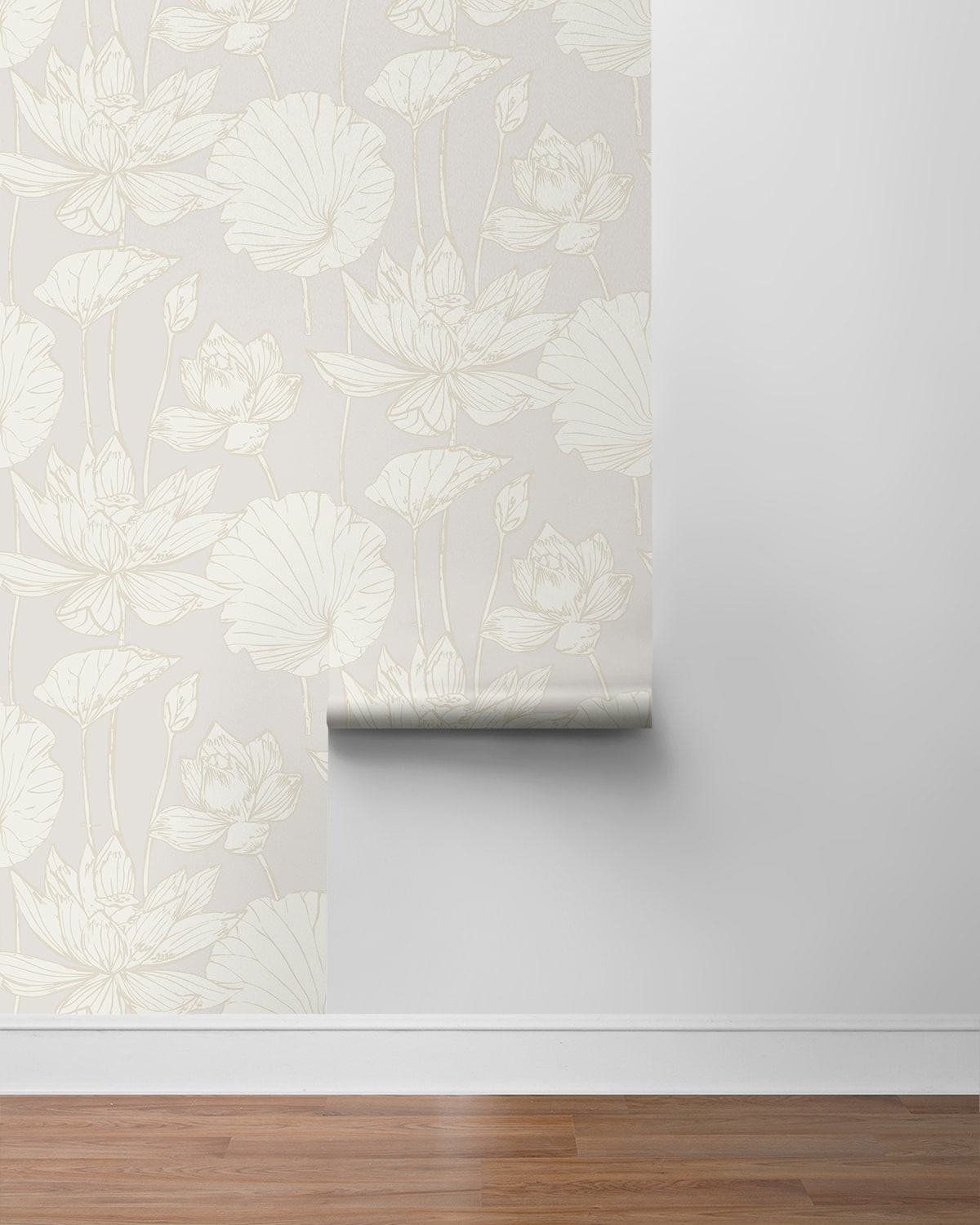 Lotus Garden Floral Premium Peel and Stick Removable Wallpaper