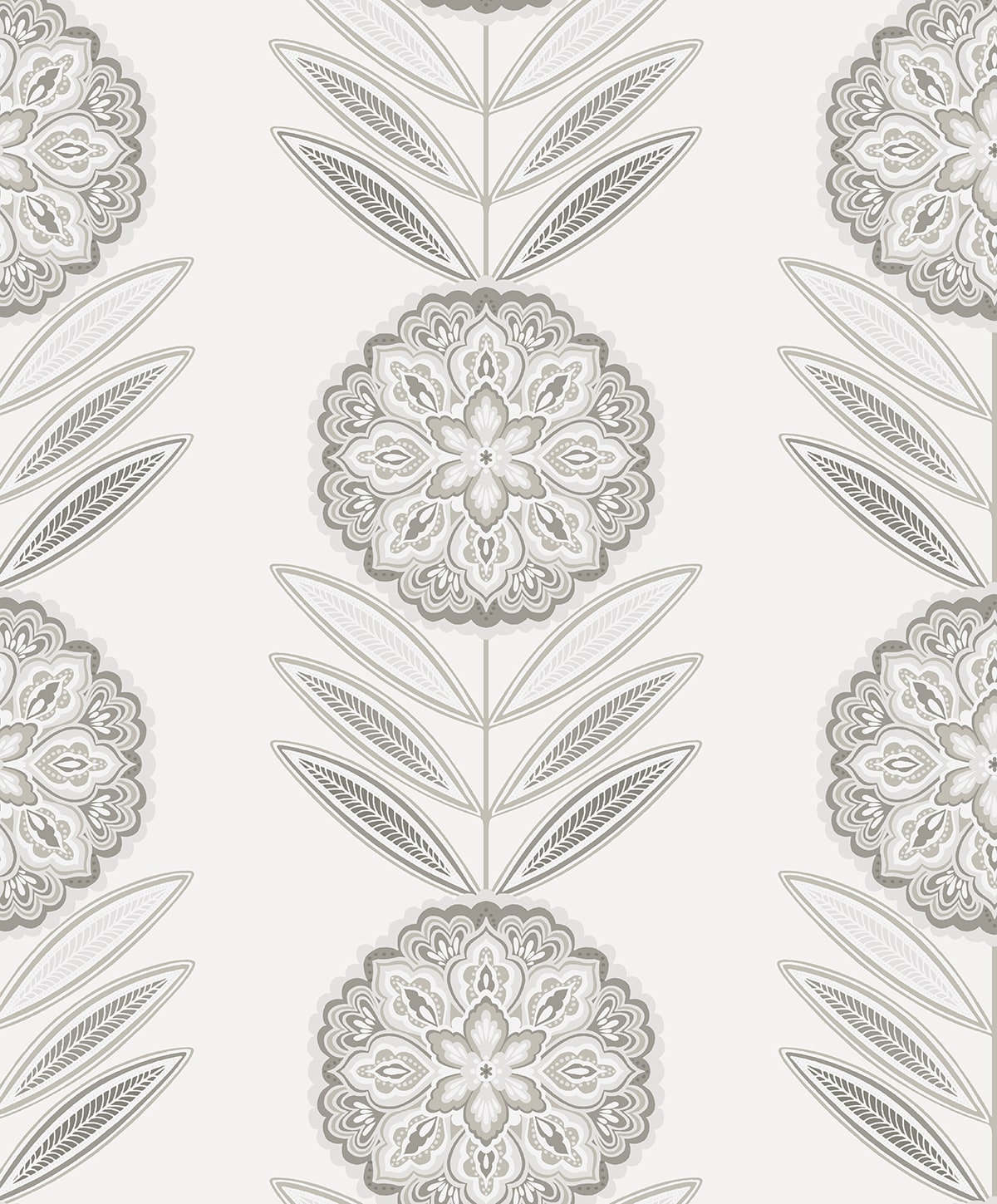 Folk Flowers Premium Peel and Stick Removable Wallpaper