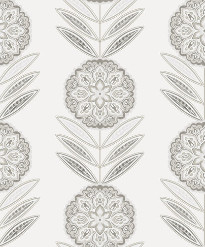 Folk Flowers Premium Peel and Stick Removable Wallpaper